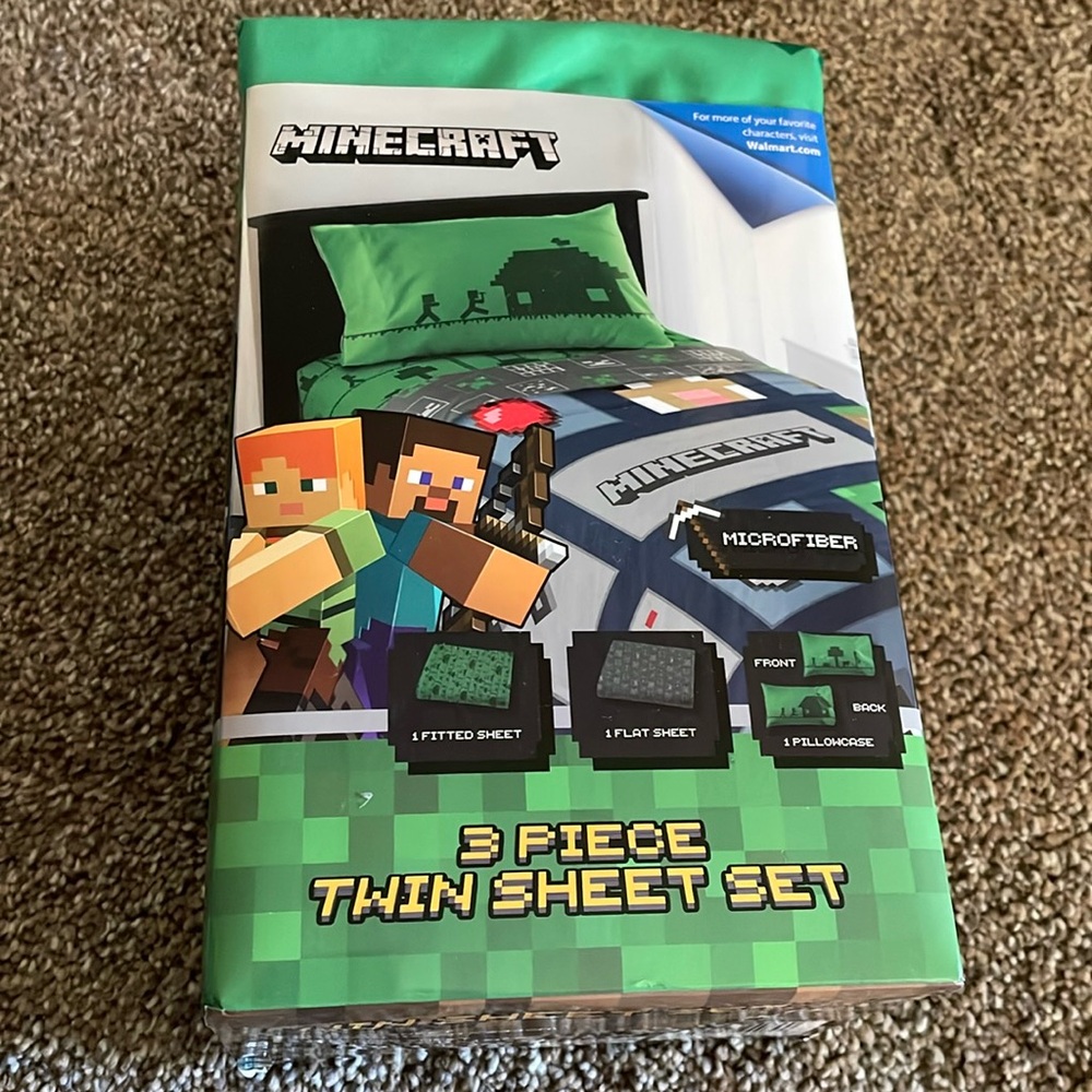 3 piece twin Minecraft set